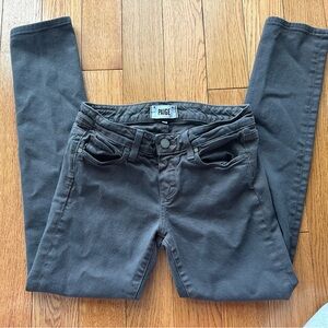 PAIGE Women's Charcoal Skinny Jeans